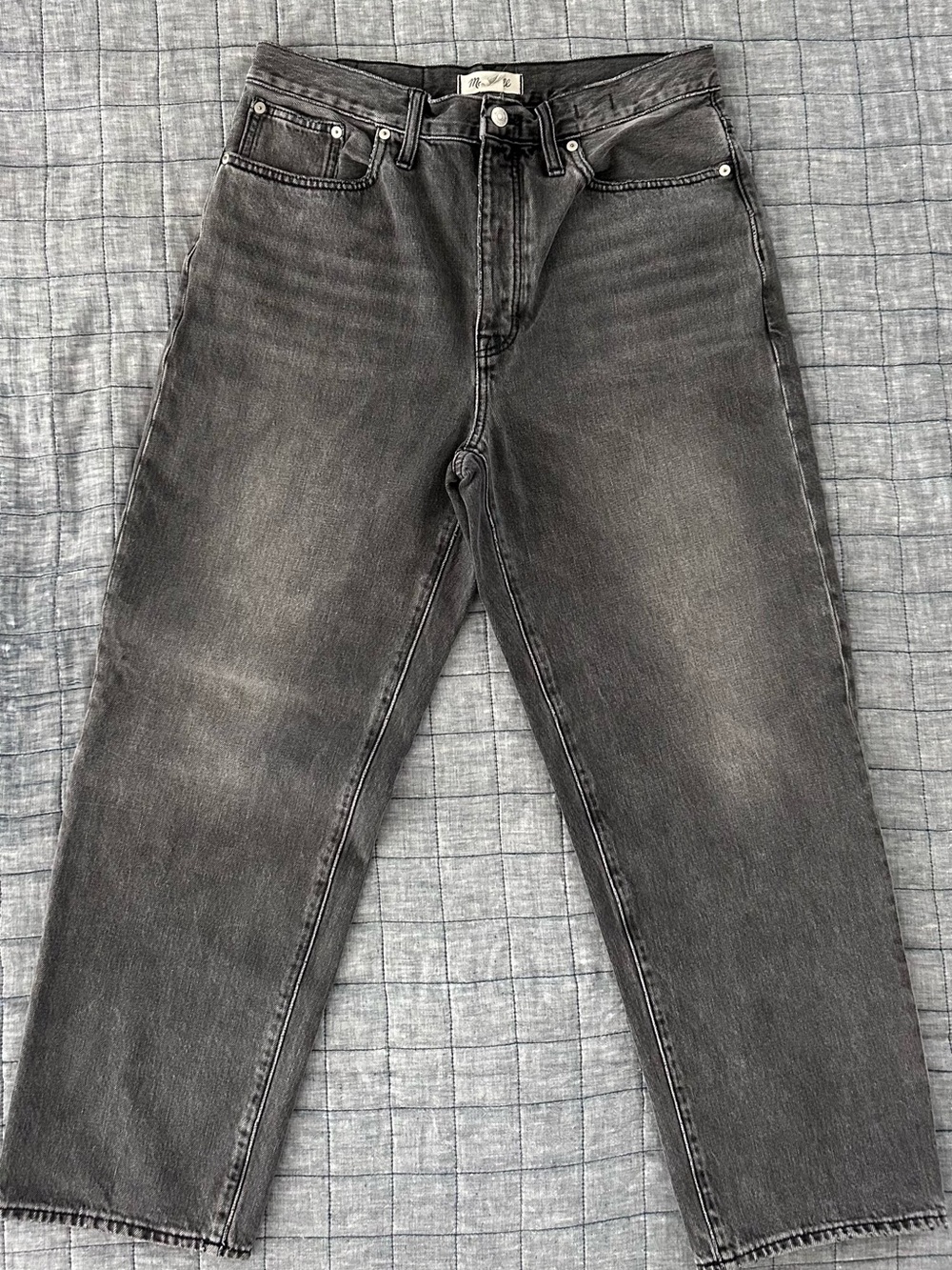 Madewell The Dadjean High Rise Straight Jeans Black Size 29